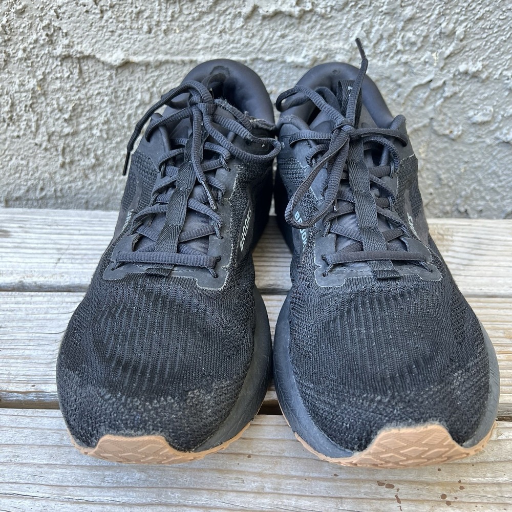 Brooks Shoes Men Size 12.5 Revel 7 Athletic Running Sneakers Black Gum Low Top - Picture 2 of 14